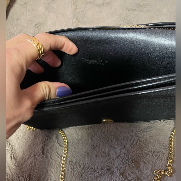 Christian Dior - chain sling black leather - Picture 8 of 10